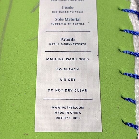 NWT Rothy’s “The Scuff” Arctic Blue Wool Blend Womens Sz 13 Slip On Mule Slipper - Picture 14 of 14